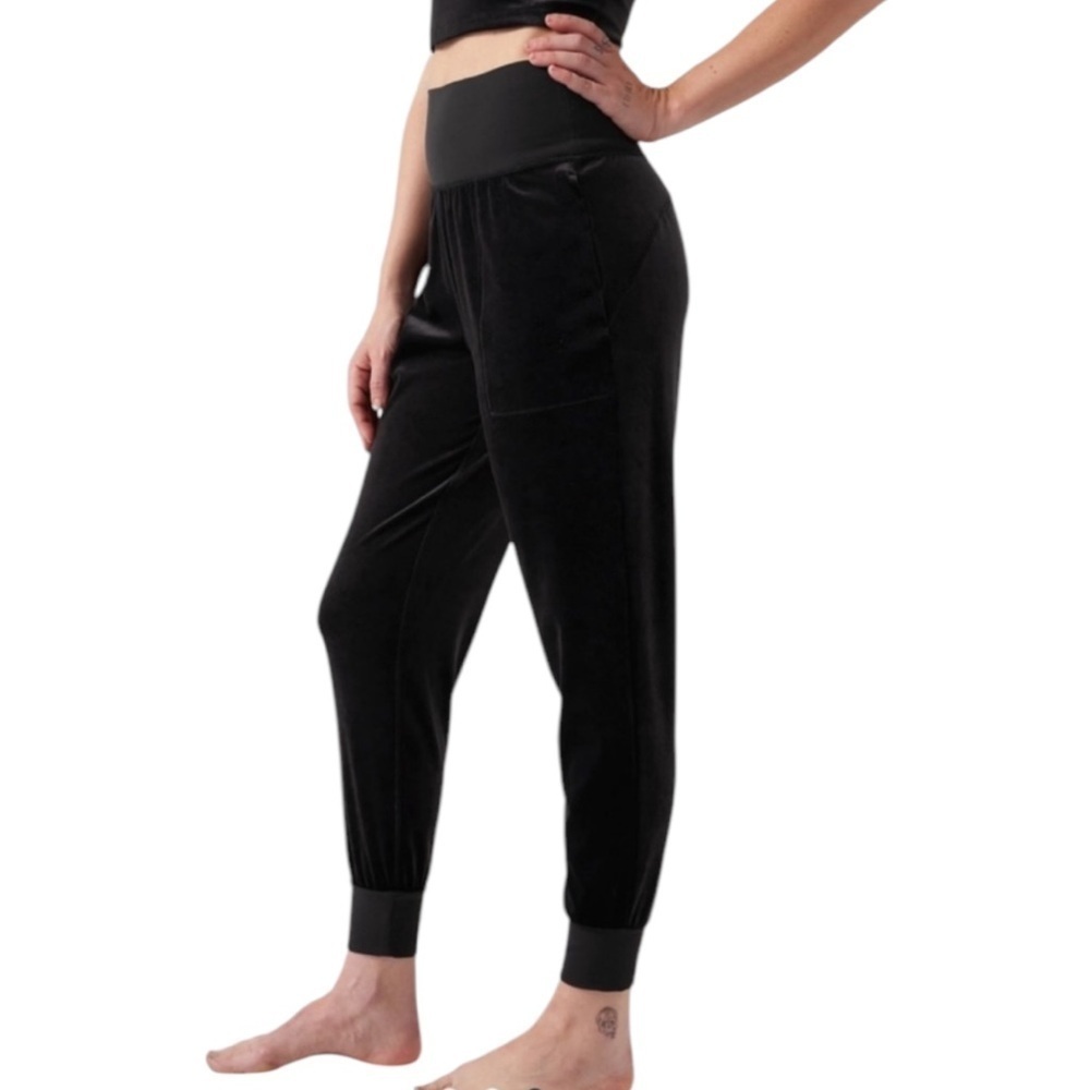 Athleta Salutation Velvet Jogger Pant Black - Picture 4 of 9